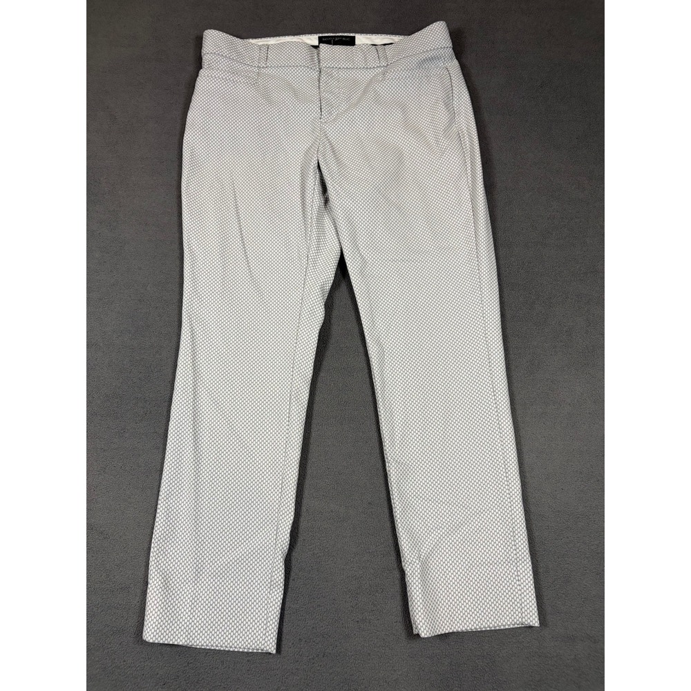 Banana Republic Sloan Fit Pants Womens 2P Gray White Micro Pattern Sloan Fit